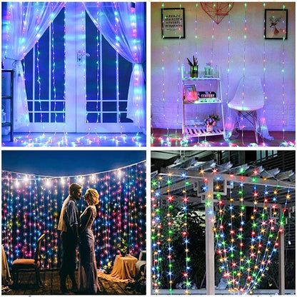 Lumières de Noël LED pour cascades - Atmosphère magique pour les fêtes de fin d'année